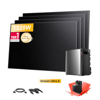 <tc>EcoFlow Stream</tc> <tc>Ultra X</tc>, Tout-en-un <tc>Batterie de stockage tout-en-un pour station solaire</tc>, avec 4 x 480<tc>Wp</tc> Masque bifacial Sunpro BC Noir intégral <tc>Panneau solaire</tc>, par <tc>Powerness</tc>