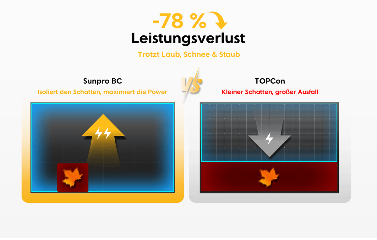 Maximale Erträge trotz Schatten: 78 % weniger Leistungsverlust