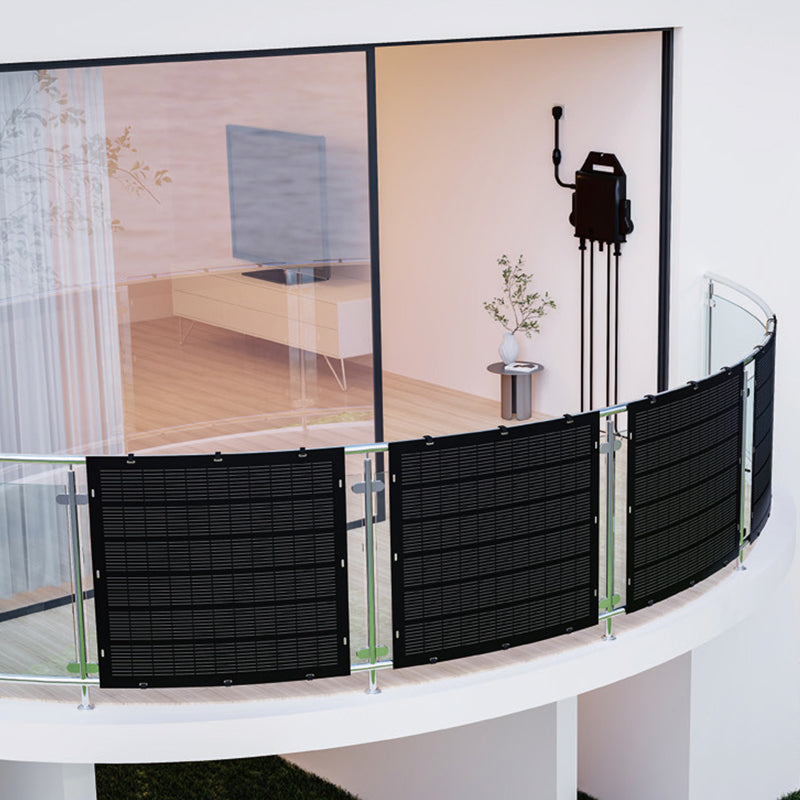 Balkonkraftwerk 1000Wp Flexibles Solarpanel/ 800W EZ1-M APSYSTEMS Wechselrichter