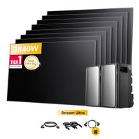2x EcoFlow STREAM Ultra, Alles-in-één thuisbatterij voor Plug & Play zonnepanelen, met 8 x 480Wp Sunpro BC bifaciale Full Black zonnepanelen, by Powerness