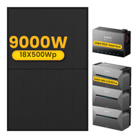 3x Anker Solarbank 3 E2700 Pro mit Power Dock Multisystem, mit 18 x 500 Bifaziale Solarmodule, by Powerness