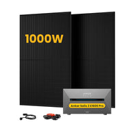 Anker SOLIX Solarbank 2 E1600 Pro All-in-One Speicher für Balkonkraftwerk, mit 2 x 500W Bifaziale Solarmodule,by Powerness