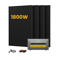 Système de stockage tout-en-un Anker SOLIX Solarbank 2 E1600 Pro pour centrales solaires de balcon, avec 4 panneaux solaires bifaciaux JA Solar de 450 W, par Powerness