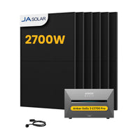 Anker SOLIX Solarbank 3 E2700 Pro Solaranlage, mit 6 x 450W JA Solar Bifazialen Solarmodulen, by Powerness