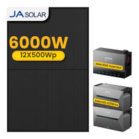 2x Anker Solarbank 3 E2700 Pro mit Power Dock Multisystem, mit 12 x 500 JA Solar Bifaziale Solarmodule, by Powerness