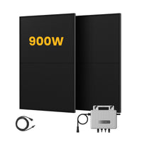 Kit de centrale solaire EcoFlow pour balcon, panneaux solaires bifaciaux 890/1000 Wc, onduleur 800 W, Powerness