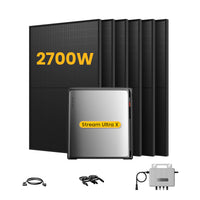 EcoFlow Stream Ultra X, système de stockage tout-en-un pour centrales solaires de balcon, avec 6 modules solaires bifaciaux JA Solar de 450 W, par Powerness 