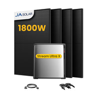 EcoFlow Stream Ultra X, All-in-One Speicher für Balkonkraftwerke, mit 4 x 450 JA Solar Bifaziale Solarmodule, by Powerness