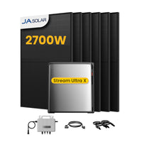 EcoFlow Stream Ultra X, All-in-One Speicher für Balkonkraftwerke, mit 6 x 450 JA Solar Bifaziale Solarmodule, by Powerness