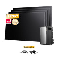 EcoFlow STREAM Ultra, All-in-One thuisbatterij voor Plug & Play zonnepanelen, met 4 x 480Wp Sunpro BC bifaciale Full Black zonnepanelen, by Powerness