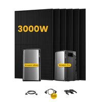 EcoFlow STREAM Ultra & Pro, All-in-One Opslag voor Balkon-Zonnepanelen, met 6 x 500 JA Solar Bifaciale Zonnepanelen, by Powerness