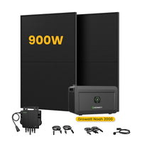 Growatt NOAH 2000 Plug-in Thuisbatterijen, 2048/4096/6144/8192Wh, 890/1000/1780/2000W bifaciale zonnepanelen  