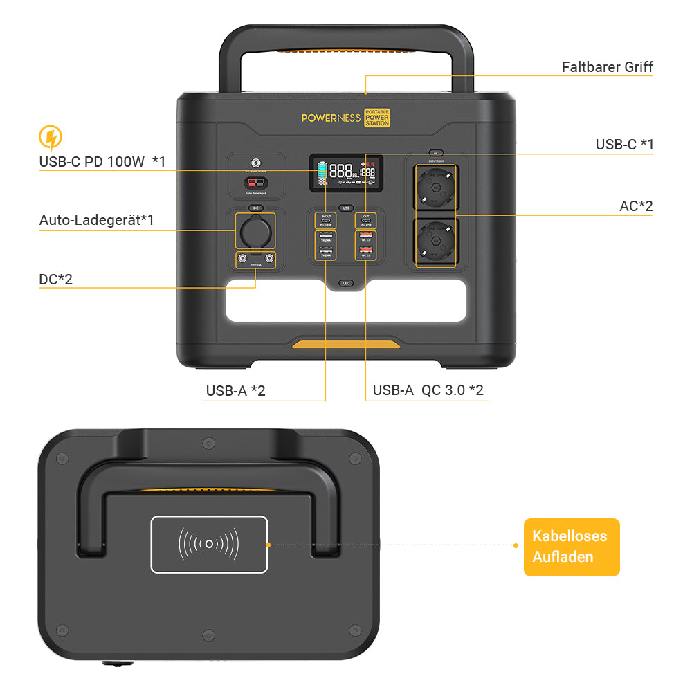 Powerness Hiker U1500 Tragbare Powerstation