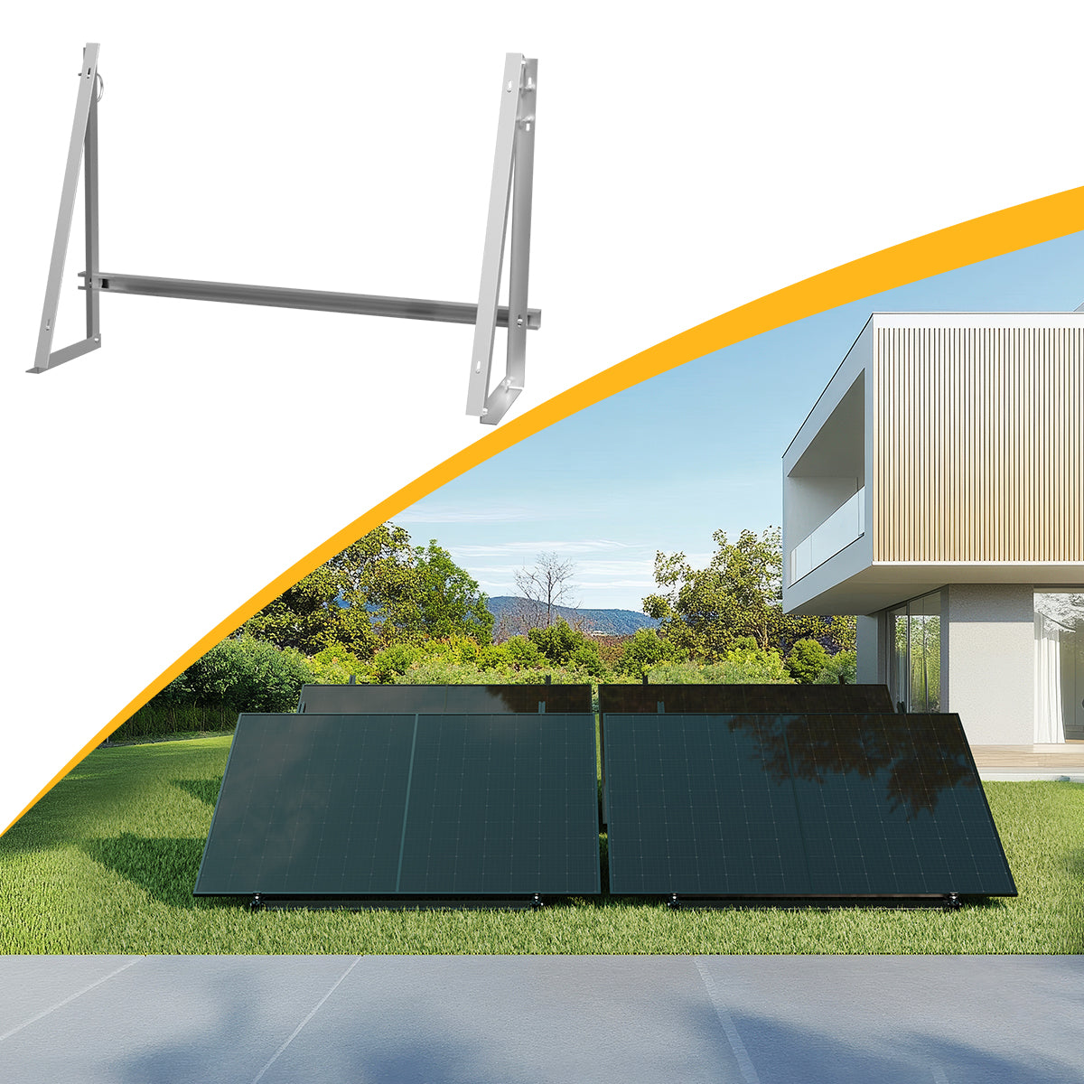 Powerness Aufständerung Solarmodul Halterung Balkonkraftwerk für Garten